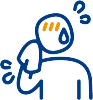 イラスト：体調不良はすぐスタッフに！